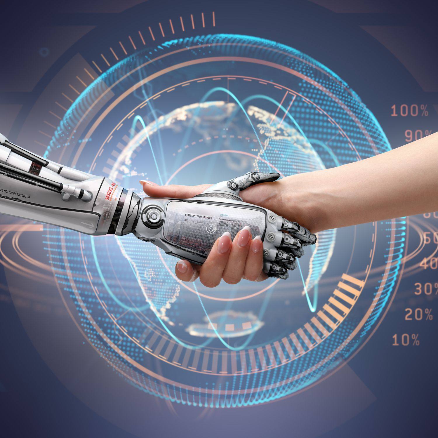 Human clinician and AI working together